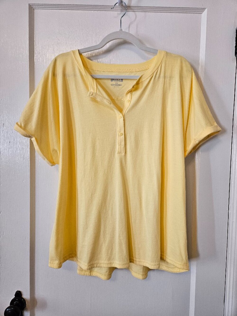 Women's Lightweight Longtail T Short Sleeve Henley XXL